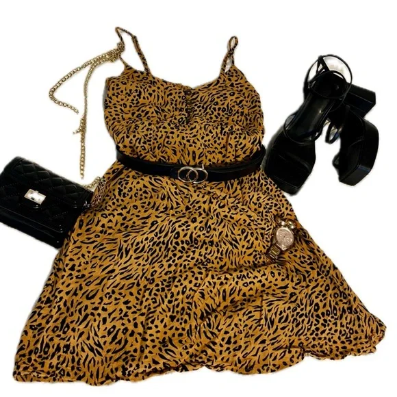 Arizona Jean Company | Dresses | Leopard Print Mini Dress | Poshmark